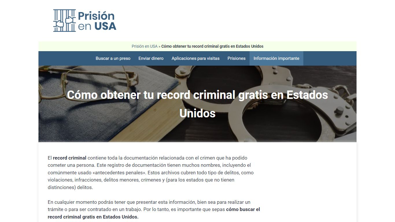 Cómo obtener tu record criminal gratis en Estados Unidos